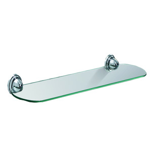 Stainless Steel Satin Shelf with Glass